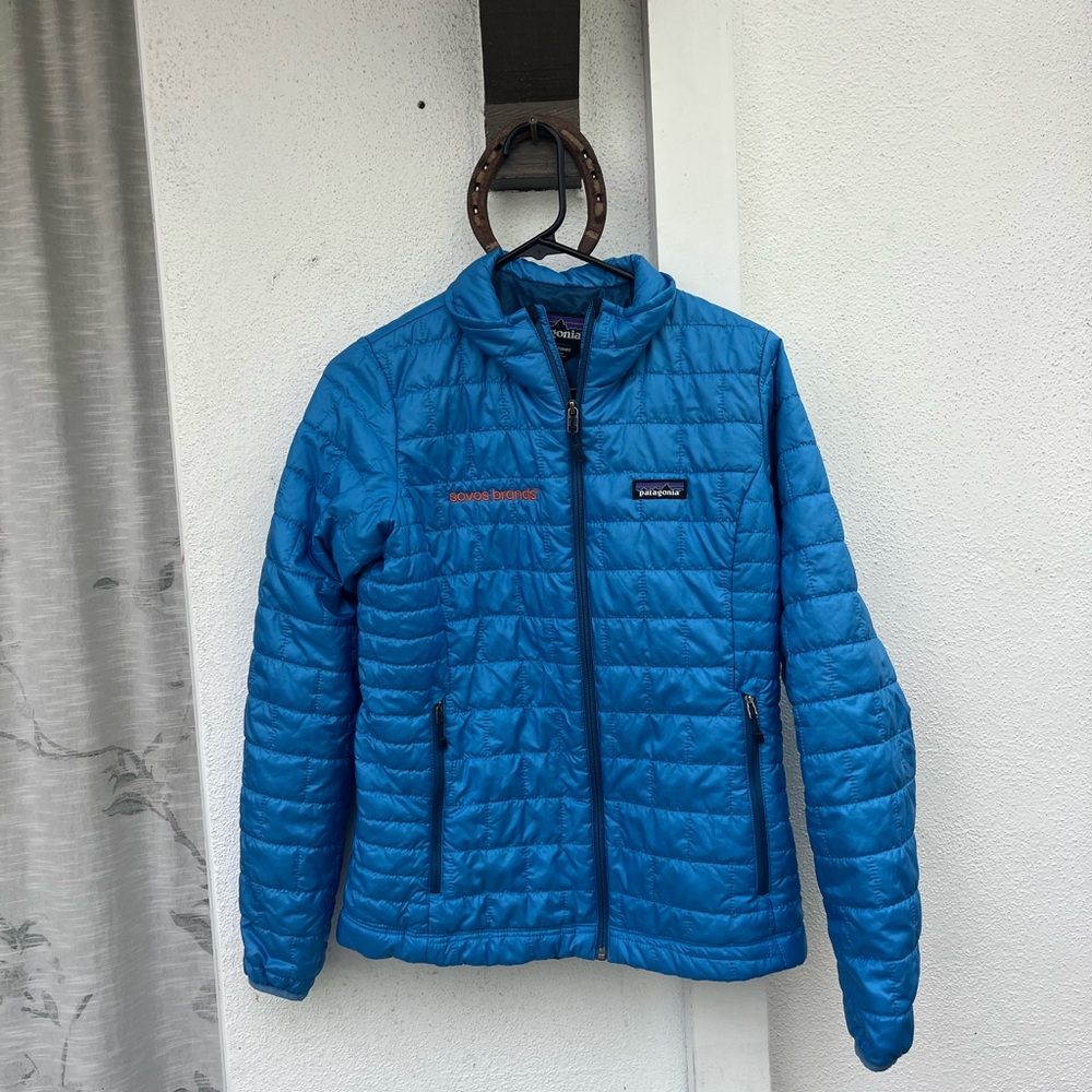 Women's Blue Patagonia Nano Puff Jacket (Small)